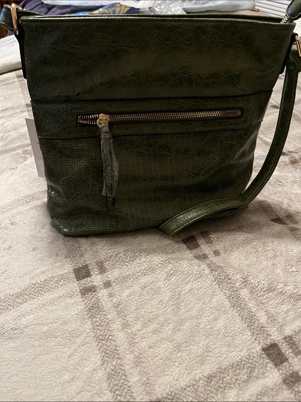 Classic Olive Green Crossbody Bag